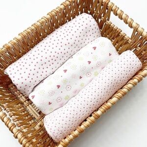 SpaSilk baby girl receiving blankets